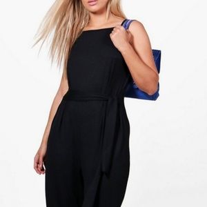 Plus laila jersey tie waist jumpsuit
